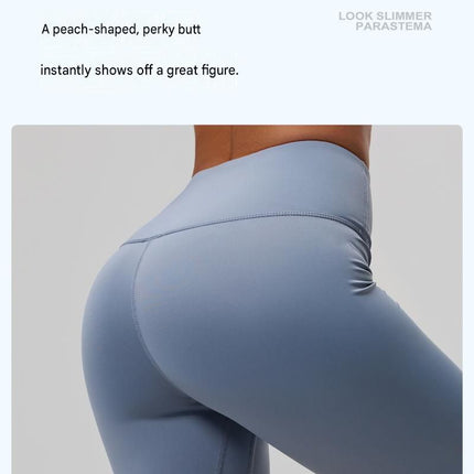 Black S Size Women's High Waist 3/4 Yoga Leggings - Peach Hip Lift Design, Breathable Stretch Fabric for Gym Running and Daily Wear