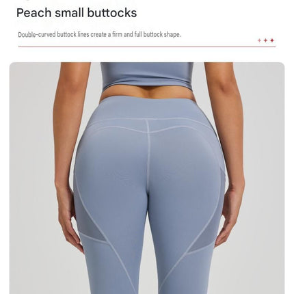Grey S Size Women's High Waist Yoga Leggings with Mesh Side Pockets - Squat Proof, Peach Hip Lift, Breathable Stretch Fabric for Gym Running 、Pilates Wea and Daily Wear