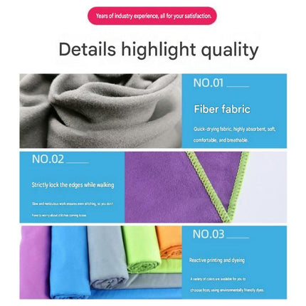 2 Piece Black Microfiber Sports Towel Set -  152*76cm and 80*40cm Quick Dry Gym Towels, Ultra Absorbent Sweat Towel for Fitness Running Swimming, Lightweight Travel Friendly