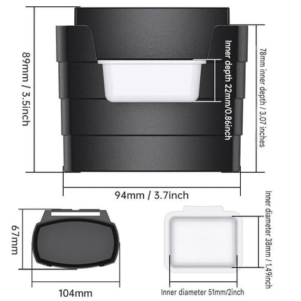 Black Car Air Vent French Fries Holder - Plastic Multi-Function Cup Organizer with Sauce Tray for Fast Food, Phones and Small Items, Universal Fit for Horizontal and Round Vents