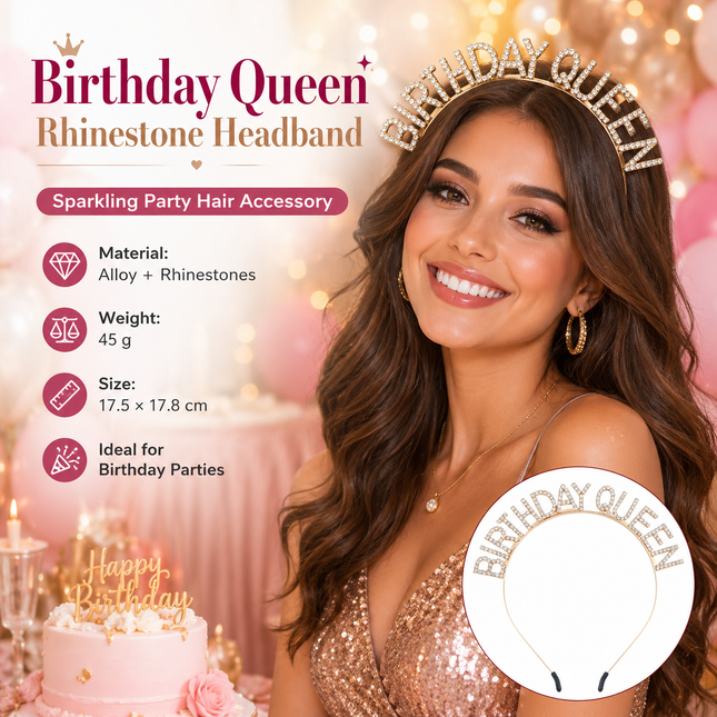 Golden Birthday queen Rhinestone decorative V888-ELOSUNG53813
