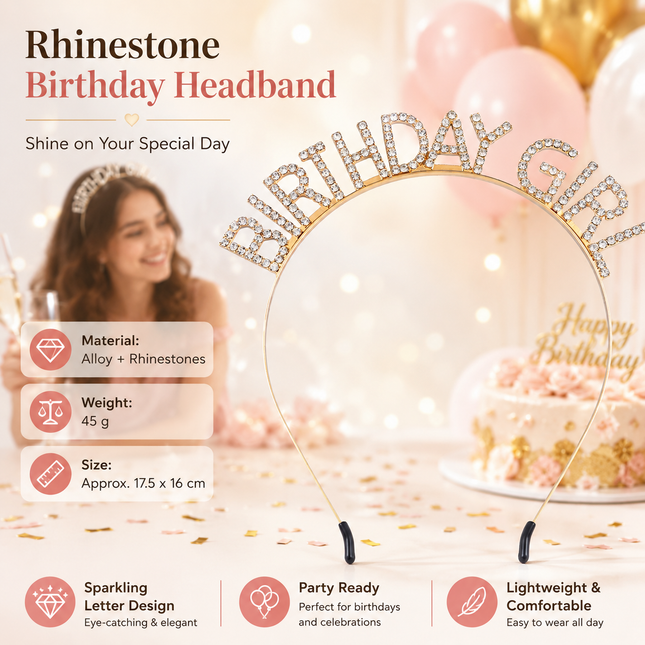 Golden Birthday Girl Rhinestone decorative V888-ELOSUNG53815