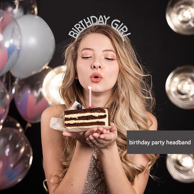 Silvery Birthday Girl Rhinestone decorative – product detail