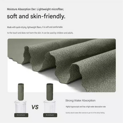 Red Portable Quick Dry Towel with  Elephant Storage Box  - Microfiber Cooling Sports Sweat Towel with Silicone Case  for Gym Swimming Travel