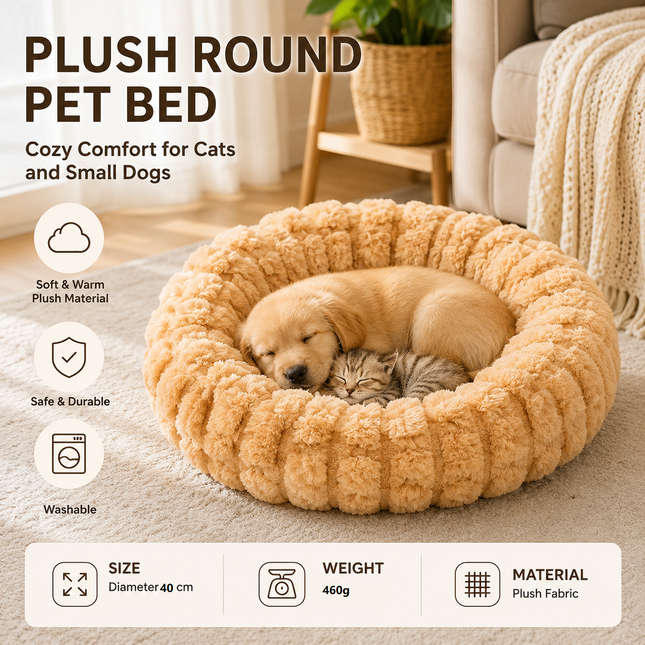 Yellow 40cm with Heart-patterned jacquard Plush Round Pet V888-ELOSUNG53837