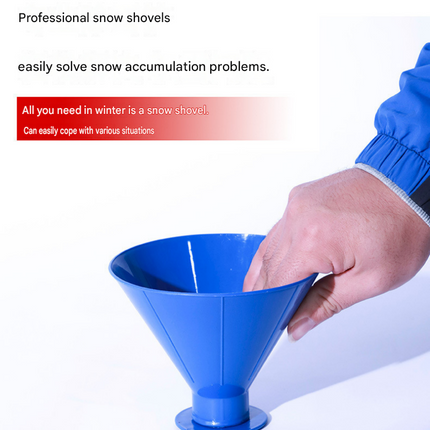 Red Multi-Function Car Windshield Ice Scraper - 4-in-1 Plastic Snow Removal Tool with Funnel Design, Lightweight Portable De-Icer for Winter Driving Safety