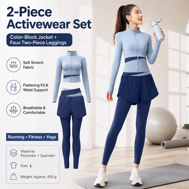 L size Women's 2-Piece Running Yoga V888-ELOSUNG53848