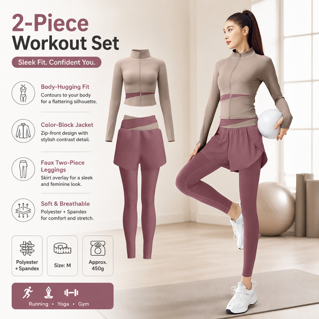 M size Women's 2-Piece Running Yoga V888-ELOSUNG53850