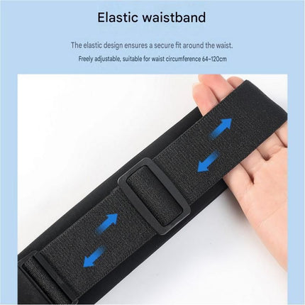 Orange Running Waist Belt - High Stretch Nylon Sports Fanny Pack with Reflective Strips, Lightweight Waterproof Phone Holder for Gym, Jogging and Outdoor Fitness
