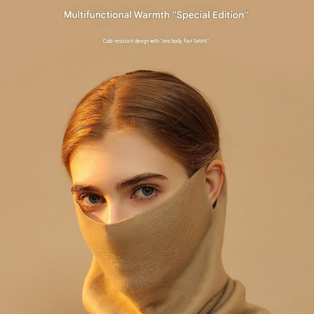 Black Thermal Neck Gaiter Face Cover with Ear – product detail