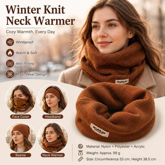 Caramel Thermal Neck Gaiter Face Cover with Ear V888-ELOSUNG53872