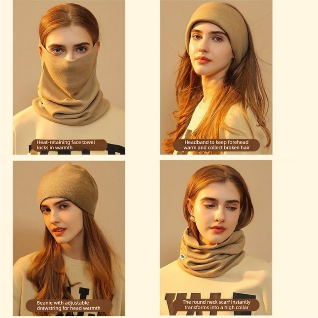 Beige Women's Knitted Neck Warmer Snood – product detail