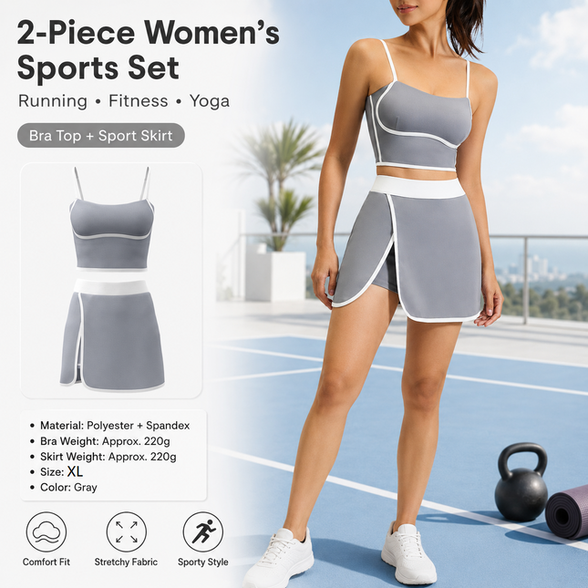 Grey XL Size Women's Linear Sports V888-ELOSUNG53896