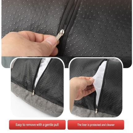 Grey Paw print pattern S Size 40x30cm Car pet bed -Oxford Linen Removable Washable Non-Slip Sofa Bed for Small Dogs Cats Indoor Travel Use