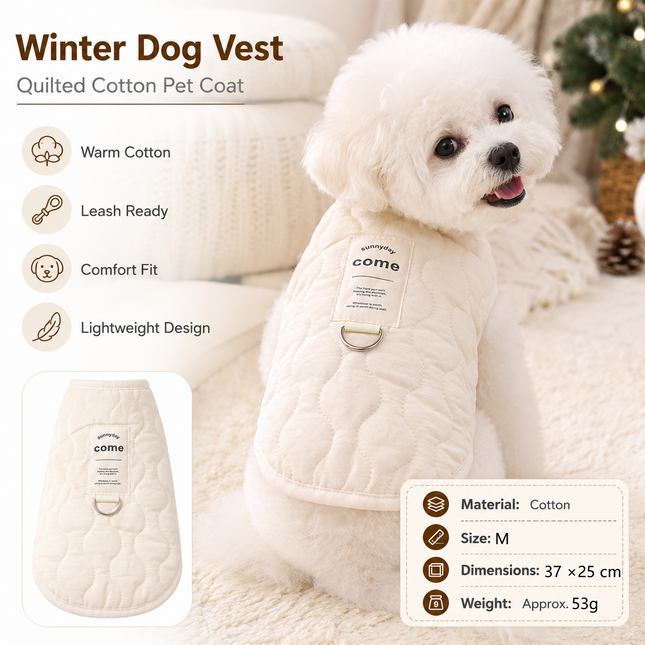 Beige M Size 37x50cm Fleece-lined thickened dog V888-ELOSUNG53930