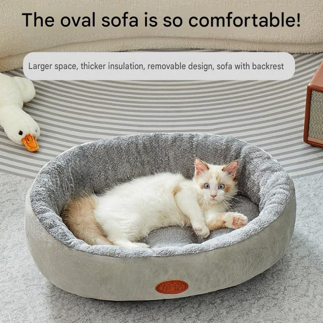 S Size 40x50cm Grey Oval Pet Bed – product detail