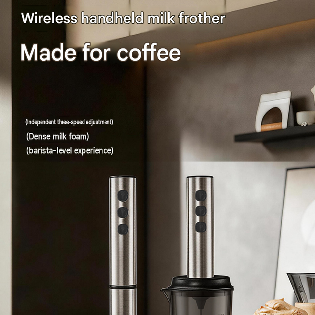 Stainless Steel Electric Milk Frother Set – product detail