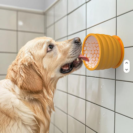 Silicone Slow Feeder Dog Bowl - Green 11.9*11.9*9.05cm  Anti Gulp Pet Bowl with Suction Base, Easy Clean Spill Resistant Design for Dogs and Cats