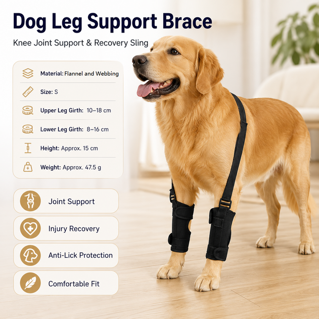S Size Dog Knee Brace and Leg Support Sleeve