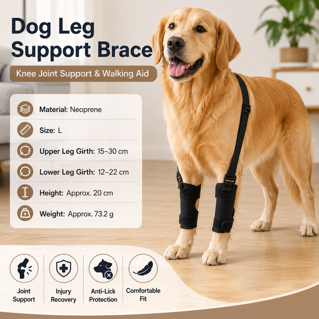 L Size Dog Knee Brace and Leg Support Sleeve