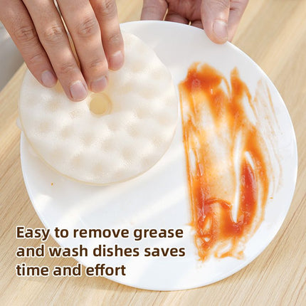 2 Suction Cups + 4 Honeycomb Kitchen Sponges Set - Dishwashing Cleaning Scrubbers