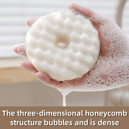 2 Suction Cups + 4 Honeycomb Kitchen Sponges Set - Dishwashing Cleaning Scrubbers