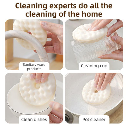 2 Suction Cups + 4 Honeycomb Kitchen Sponges Set - Dishwashing Cleaning Scrubbers