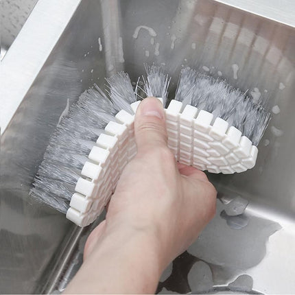 3 Pack Flexible Bendable Cleaning Brushes Multi-Purpose Kitchen Bathroom Scrubber Set for Faucets Tiles Corners Sink Gaps