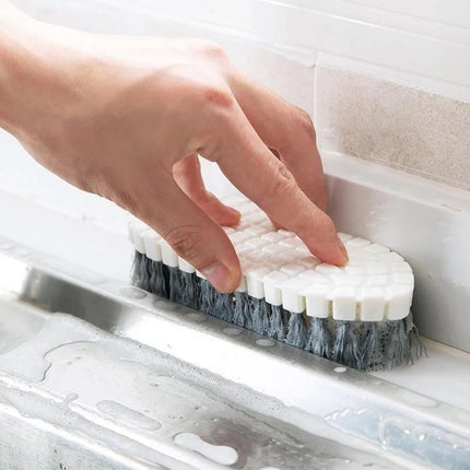 3 Pack Flexible Bendable Cleaning Brushes Multi-Purpose Kitchen Bathroom Scrubber Set for Faucets Tiles Corners Sink Gaps
