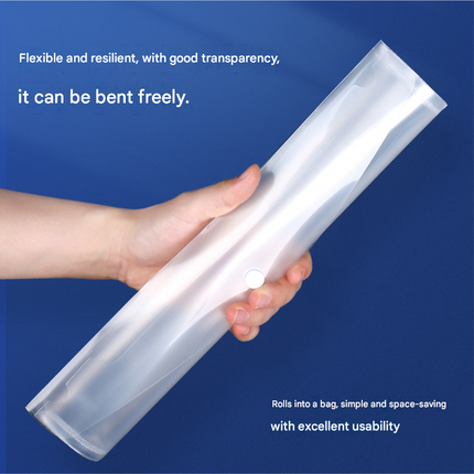 Heavy Duty A4 Transparent File Folder with Snap Closure & Paper Clip Set - Durable 0.2mm Plastic Document Wallet, 28mm Decorative Office Stationery, Space Saving Organisation for Students & Business