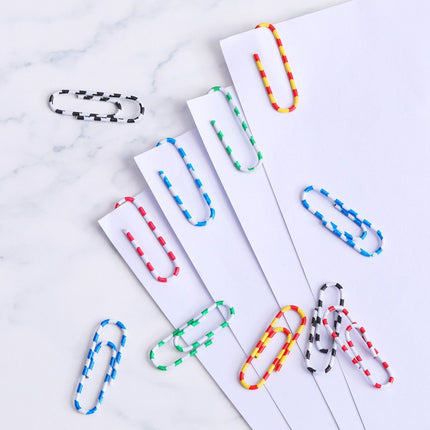 A4 Snap-Closure File Pouch & Zebra-Print Paperclip Set — 200-Micron Extra-Thick Transparent Plastic File Organizer, Flexible PP Material, 28mm Multi-Color Office Paperclips,An Ideal Organizational Solution for Home, School, and Office Environments.