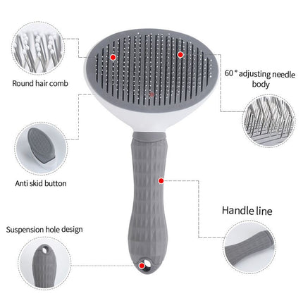 Silver Tiger Cat Complete Cat Care Set - One-Touch Deshedding Brush, Stainless Steel Nail Clipper & Fur Collection Locket