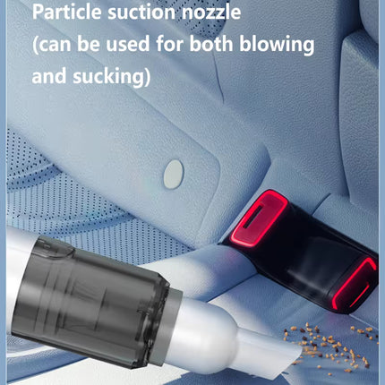 White Cordless Dust Buster Vacuum Cleaner- Cordless Mini Dust Cleaner with Soft Brush Attachment, USB Rechargeable Desktop and Keyboard Cleaning Tool