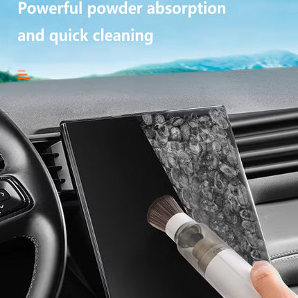 White Cordless Dust Buster Vacuum Cleaner- Cordless Mini Dust Cleaner with Soft Brush Attachment, USB Rechargeable Desktop and Keyboard Cleaning Tool