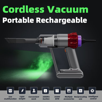 Portable Wireless Car Vacuum Cleaner 4 in 1 Handheld Air Duster Rechargeable Mini Vacuum for Pet Hair Keyboard Car Interior
