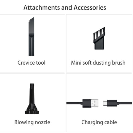 Portable Wireless Car Vacuum Cleaner 4 in 1 Handheld Air Duster Rechargeable Mini Vacuum for Pet Hair Keyboard Car Interior