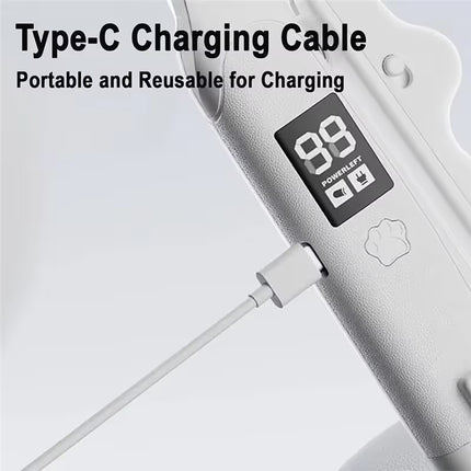 2 in 1 Pet Nail Clippers with Grinder LED Light Rechargeable Electric Dog Cat Nail Trimmer with LCD Display