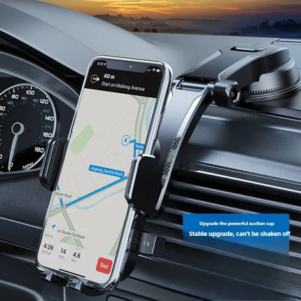 Vacuum Suction Car Phone Mount Adjustable Dashboard Windscreen Holder Universal Smartphone Bracket for Navigation Driving