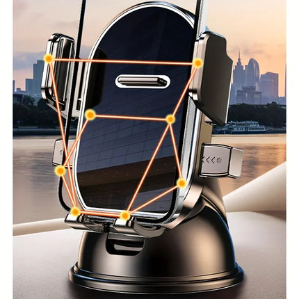 Universal Car Phone Mount Dashboard Windscreen Holder Anti Slip Vacuum Suction Mobile Phone Stand 360 Adjustable Navigation Bracket