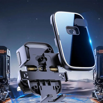 Universal Car Air Vent Phone Mount (Black Mirror Finish) — 360° Adjustable, Non-Slip Navigation Holder, Compatible with Most Smartphones