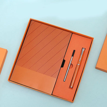 Yellow Luxury A5 Notebook and Pen Gift Set Business Journal Office Writing Diary Executive Stationery Present Box with Gift Bag