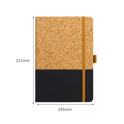 Black Eco-Friendly Cork A5 Notebook Gift Set with Matching Pen Business Journal Office Meeting Writing Gift