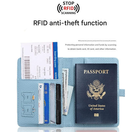 Orange Travel Passport Holder and Notebook Gift Set with Luggage Tag & Metal Pen Business Travel Gift Box