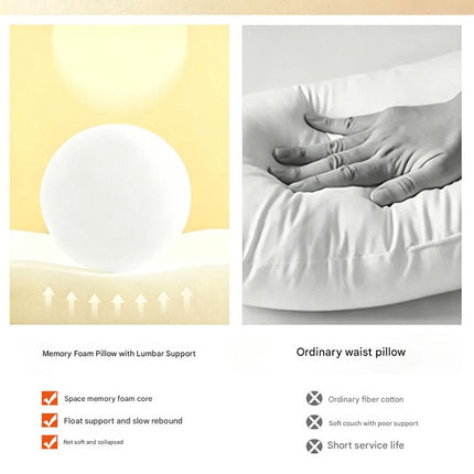 Blue Memory Foam Pregnancy Support Pillow for Side Sleeping, Adjustable Maternity Belly and Back Support Cushion, Pregnancy Wedge Pillow for Hip, Waist and Back Relief