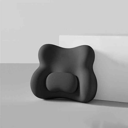Black Ergonomic Memory Foam Lumbar Support Cushion for Office Chair, Adjustable Lower Back Pillow with Dual Side Support, Orthopedic Back Rest for Desk Chair, Car Seat and Home Office