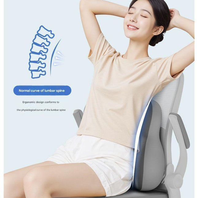 Black Ergonomic Memory Foam Lumbar Support Cushion for Office Chair, Adjustable Lower Back Pillow with Dual Side Support, Orthopedic Back Rest for Desk Chair, Car Seat and Home Office