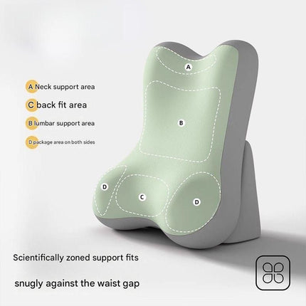 Gray Memory Foam Reading Pillow & Back Support Cushion with Adjustable Wedge, Ergonomic Neck and Lumbar Support for Bed, Sofa, Reading, Gaming and Relaxation