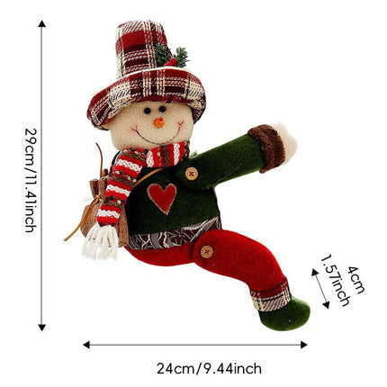 Christmas Snowman Curtain Tiebacks Set of 2, Festive Plush Curtain Holders for Window Drapes, Holiday Home Decor