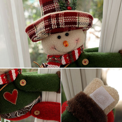 Christmas Santa Curtain Tiebacks Set of 2, Festive Plush Curtain Holders for Window Drapes, Holiday Home Decor