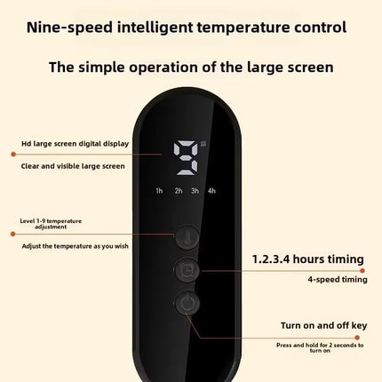 Electric Heating Pad 50*100cm with 9 Heat Levels and 4 Timer Settings, Washable Full Body Heating Mat for Back, Waist, Legs and Shoulders